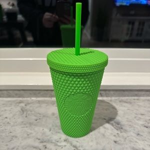 Starbucks studded green matte tumbler grande size brand new